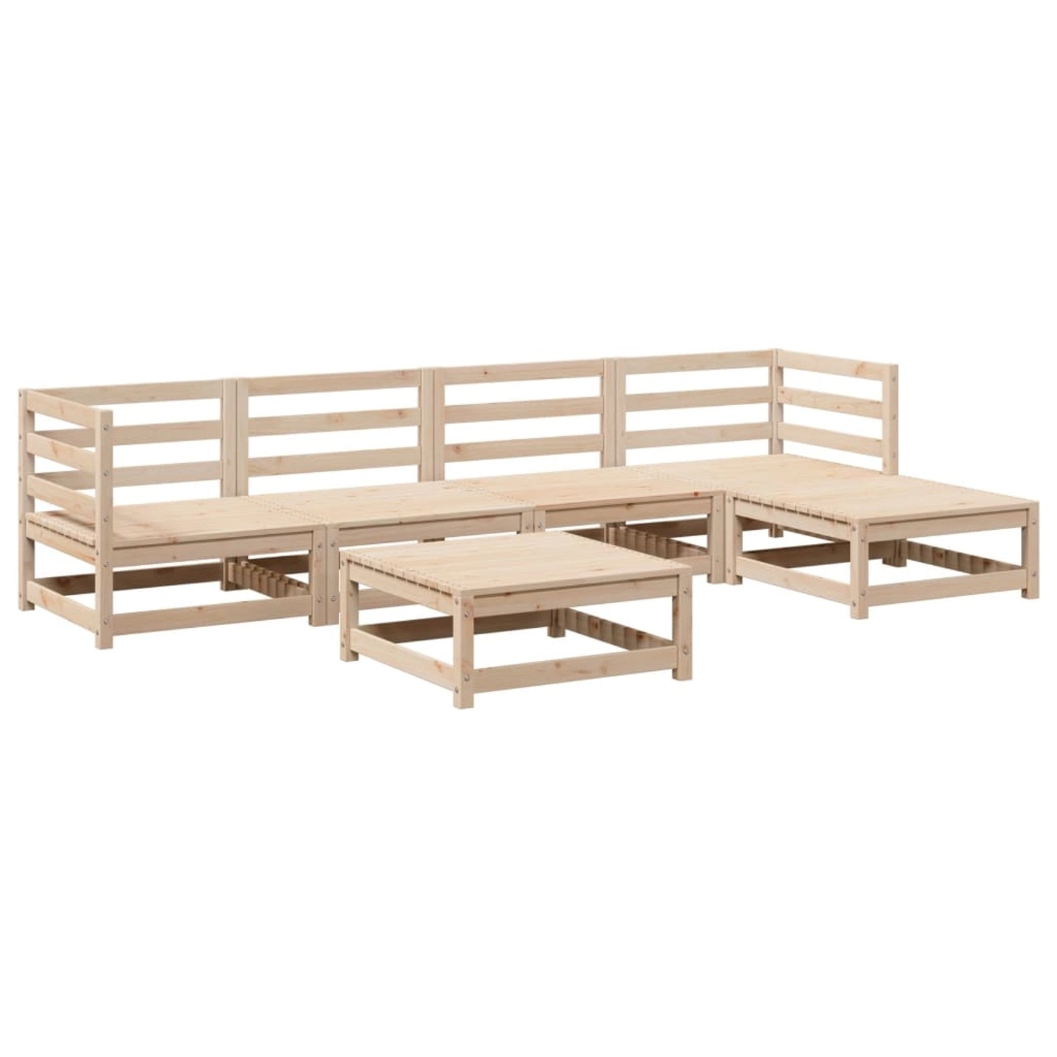 vidaXL 6-Tlg Garten-Sofagarnitur Massivholz Kiefer 3299396 günstig online kaufen