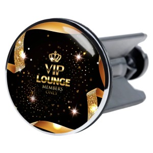 Sanilo Waschbeckenstöpsel VIP Lounge Design, verchromter Messingkopf.