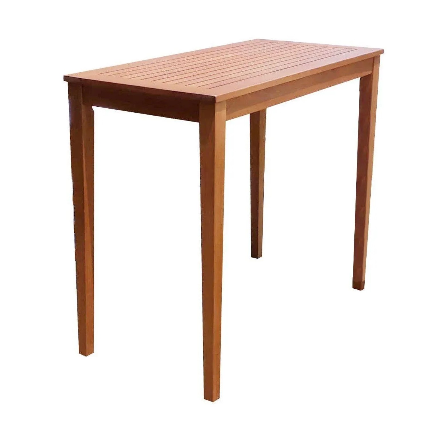 DELUKE Bartisch aus Eukalyptusholz, Teil des 5-tlg. Barsets BERN, 100x60x107cm.