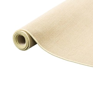 Gerollter, creme-farbener Snapstyle Sisal Teppich (200x250 cm).