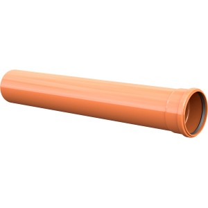 KG Rohr DN 200, 100 cm lang, aus Kunststoff für die Grundstücksentwässerung.