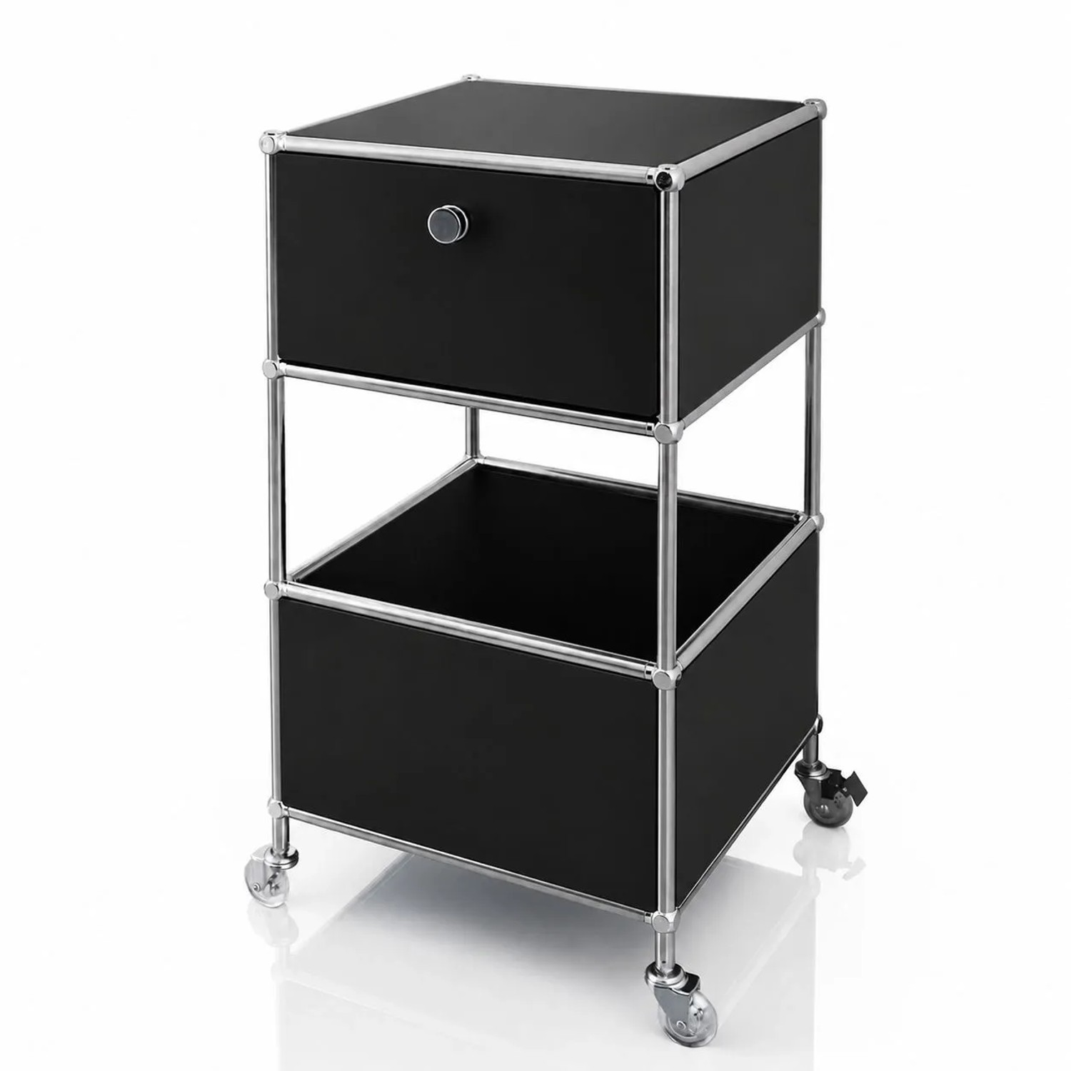 Floordirekt Metallregal Concept Epure MK-145 Mit Rollen 40 x 40 x 75 cm Schwarz