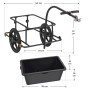 Juskys Fahrradanhänger mit Stahlrahmen, 90L Kunststoffwanne und Kupplung. Ideal für Lasten bis 40kg.