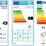 Energieeffizienzlabel für Respekta Economy Küchenzeile mit Herd, Dunstabzugshaube und Geschirrspüler.