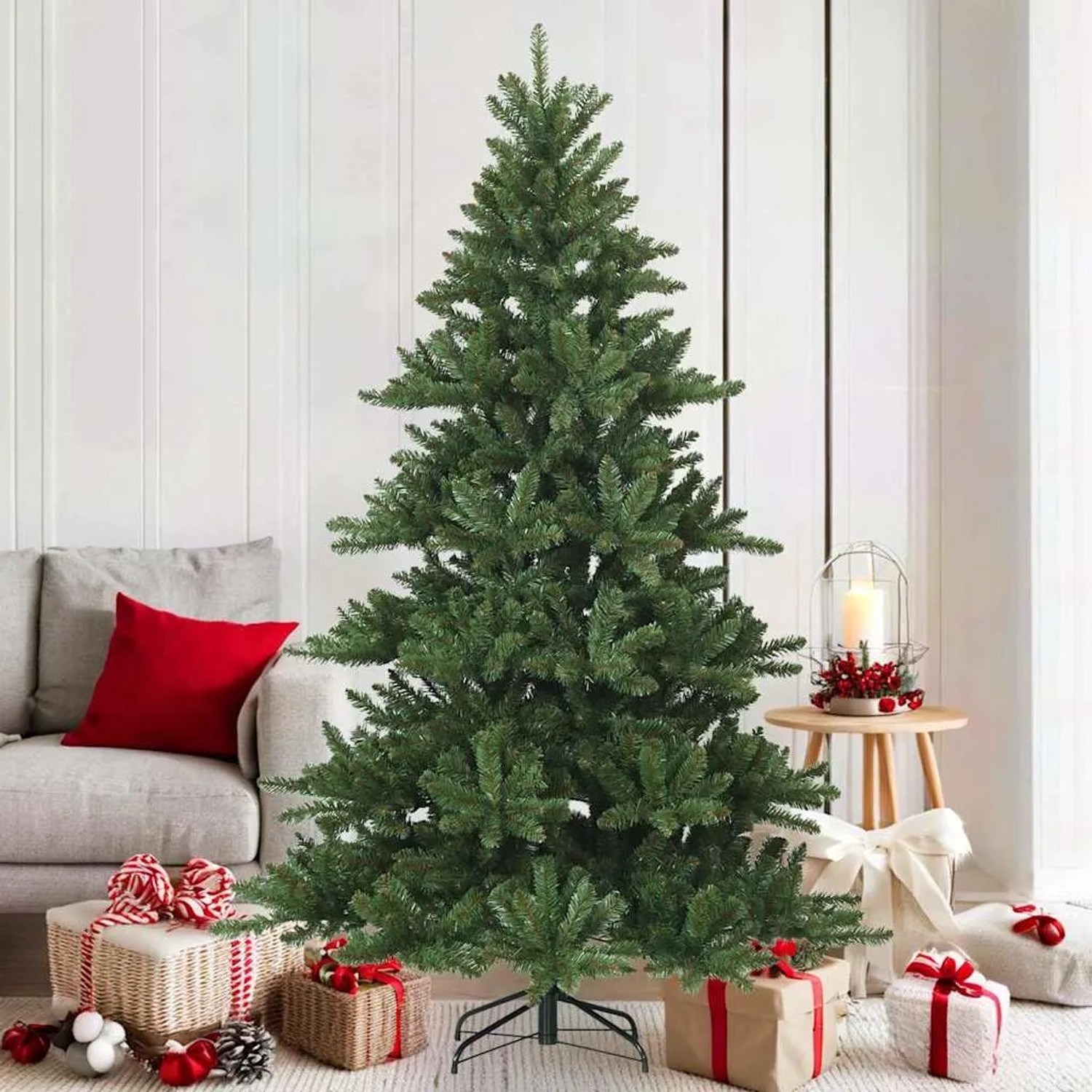 vidaXL Künstlicher Weihnachtsbaum Klappbar Grün 180 cm PVC Stahl kaufen bei OBI