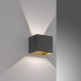 Moderne, graue LED-Außenwandleuchte Thore von Fischer & Honsel mit verstellbarem Lichtkegel.