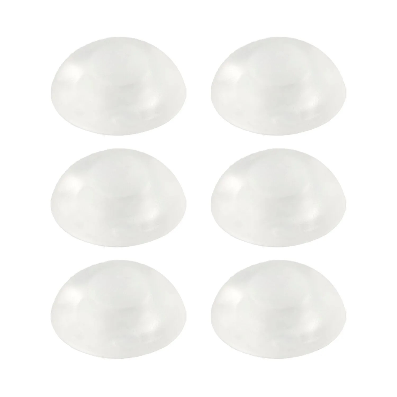 vasalat Set Wand-Türstopper Selbstklebend Ø 32 mm H 12 mm Transparent 6 Stück