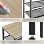 Tectake Schuhregal Portsmouth Industrial Style Holz und Stahl 100 x 30 50 x 72 50 cm Industrial Holz Hell Eiche Sonoma_5