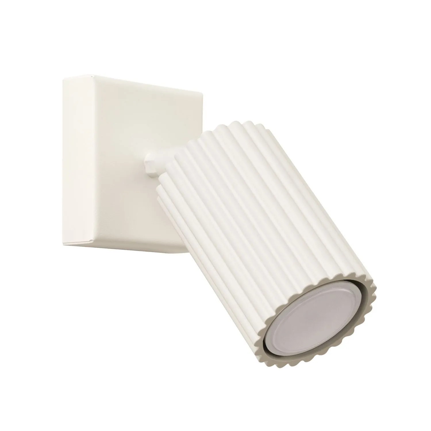 Licht-Erlebnisse Wandlampe Schwenkbar 8 CM Breit Creme Aluminium GU10 Modern