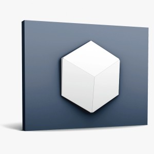 ORAC DECOR W105 3D Wandpaneel in Weiß mit Rombus-Muster, Zubehör für Paneele.