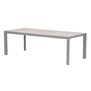 Ausziehbarer Gartentisch Latina, 180/230x100cm, Taupe, Aluminium, wetterfest und pflegeleicht.