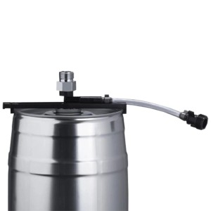 Ich-Zapfe Bierfass Adapter Flexi Tap für 5 Liter Fässer 5/8 Zoll Kohlensäure-Anschluss Silber Metall