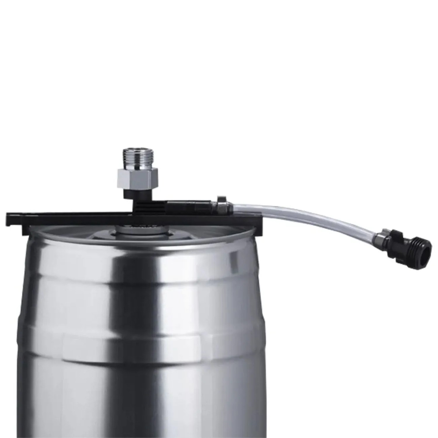 Ich-Zapfe Bierfass Adapter Flexi Tap für 5 Liter Fässer 5/8 Zoll Kohlensäure-Anschluss Silber Metall_3