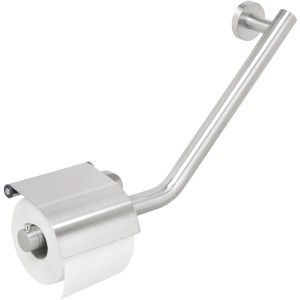 Tiger Sicherheitsgriff 135° rechts mit Papierhalter Boston Comfort & Safety aus Edelstahl.