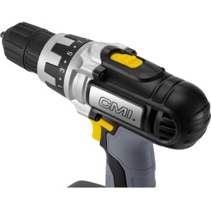 CMI Akkuschrauber C-ABS-12 NC Solo, Akku-Bohrmaschine in Schwarz/Silber/Gelb.