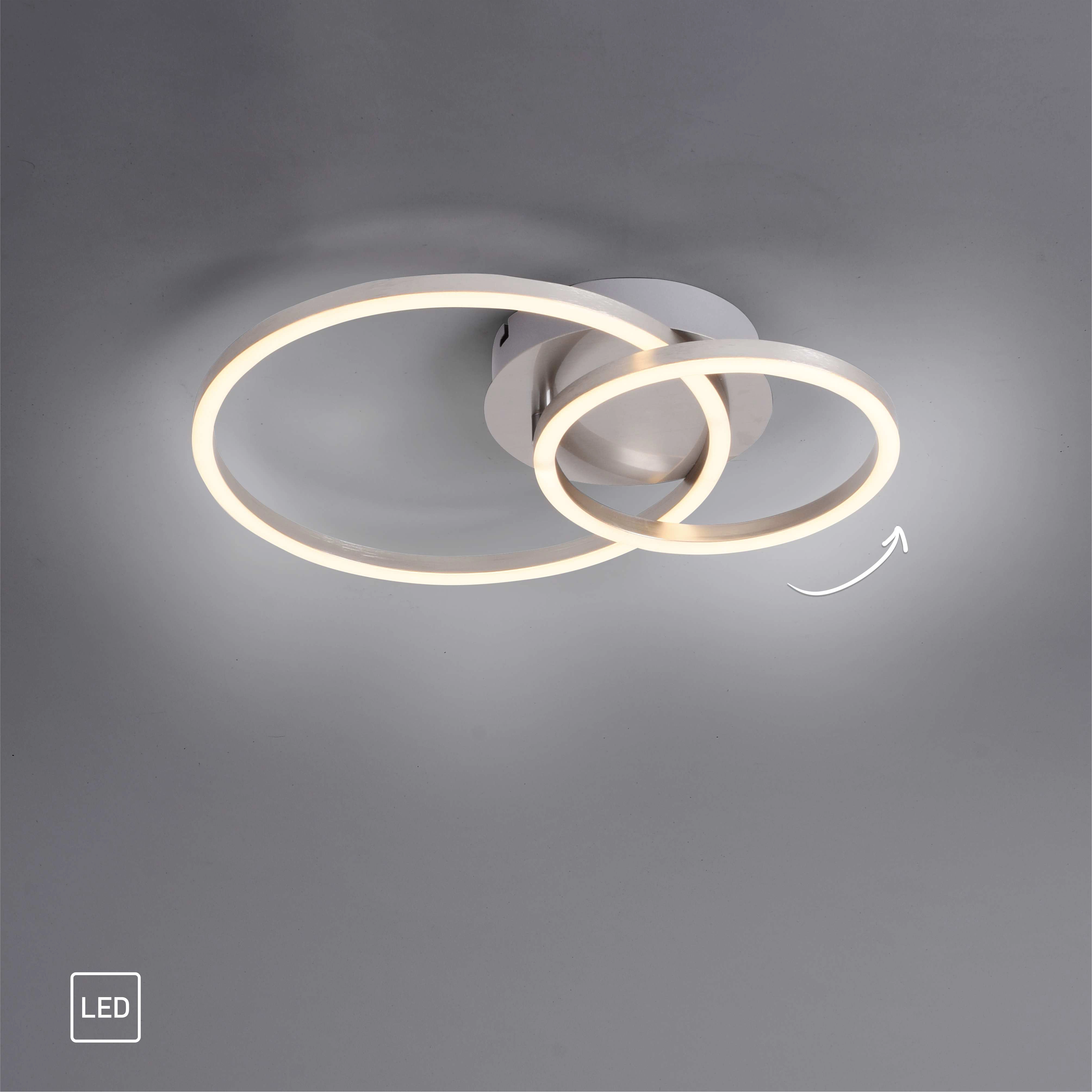 Just Light. LED-Deckenleuchte Ivanka 41,5 cm x 29 cm | Deckenlampen