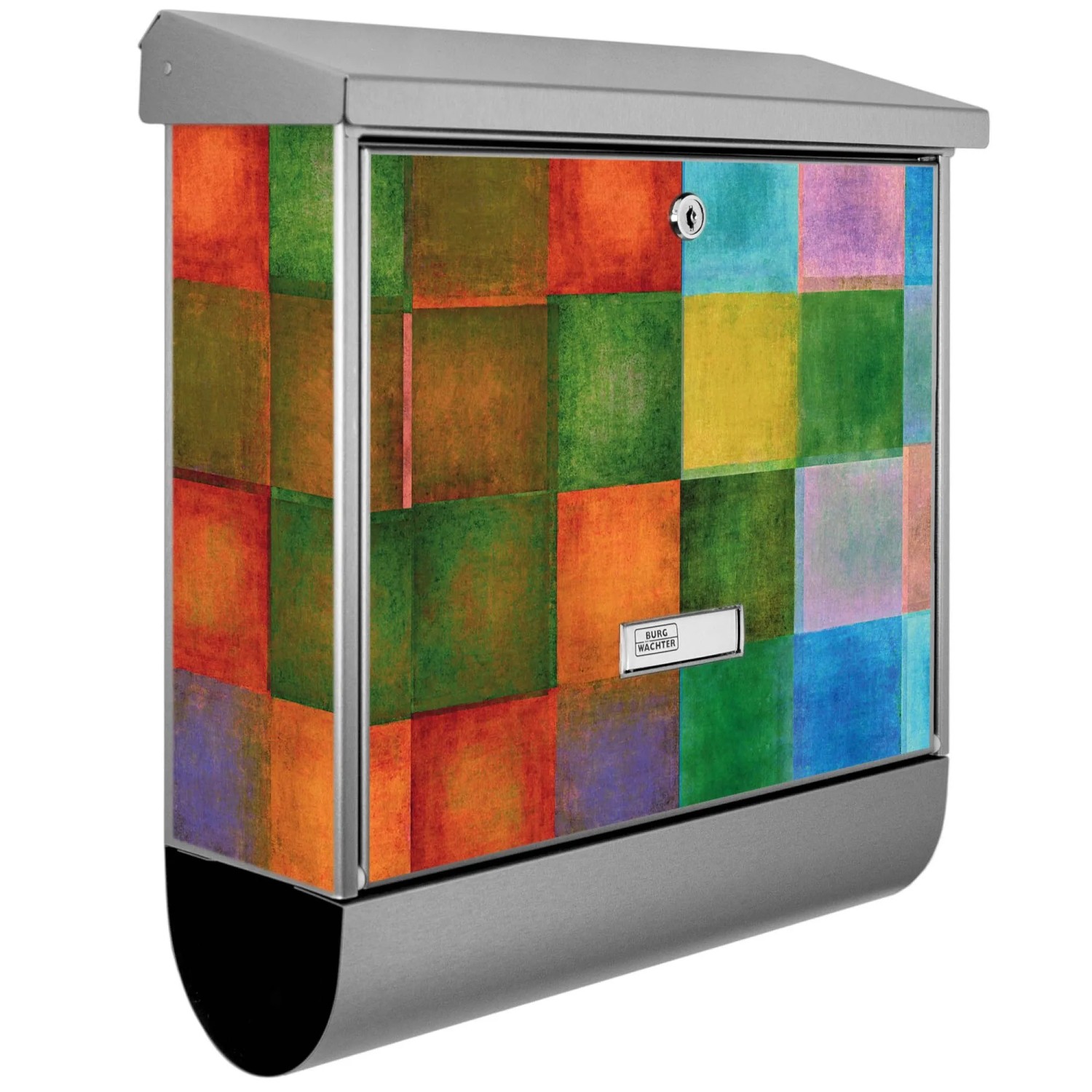 Banjado Briefkasten Edelstahl 38x39x12cm Mit Zeitungsfach Inkl. Montagemate günstig online kaufen