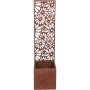 Rostbrauner Garden Pleasure Pflanzkübel Ezra mit Sichtschutz (118x30x30cm) für Pflanzenanzucht.