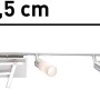OBI LIGHTING LED-Lichtobjekt Casoli, 4-flammiger Deckenstrahler in Chrom mit LED-Leisten, ca. 84,5x20,5cm.