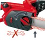 Detailaufnahme der Einhell GE-EC 2240 Elektro-Kettensäge mit werkzeugloser Kettenspannung.