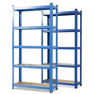 KARAT Schwerlastregal Lakota 2er Set Traglast bis 875 kg Blau 200 x 100 x 50 cm