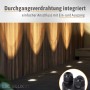 4er Set SSC-LUXon Juavi Bodeneinbaustrahler, eckig, silber, IP67, schwenkbar, ohne Leuchtmittel.