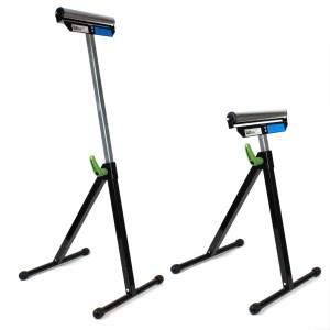 2er Set TRUTZHOLM Rollenböcke, höhenverstellbar bis 109 cm, 90 kg belastbar, mit 30 cm Rollenbreite.