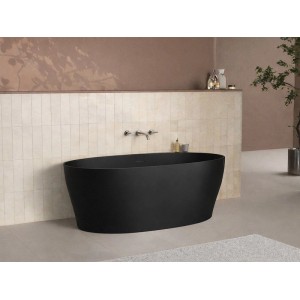 Vente-unique Vorwandbadewanne Lumel Schwarz 160 cm