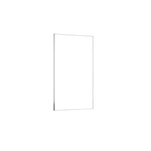 Duschparadies Badewannenaufsatz 80x140cm, 6mm ESG Glas, chromglänzend. Duschwand für Badewanne.