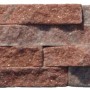 Verblender Quarzit Rot-Bunt, 10x40 cm, Naturstein für Innenräume.