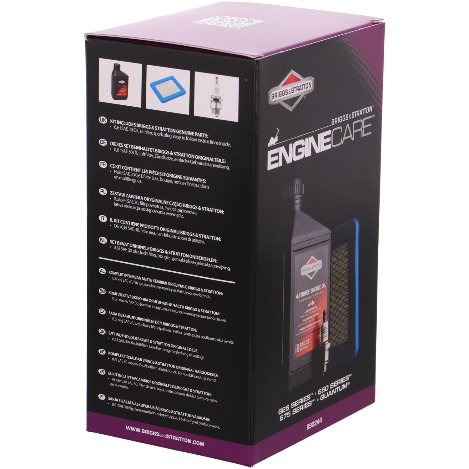 Briggs & Stratton Wartungs-Kit für Motoren, inkl. Öl, Zündkerze und Luftfilter.