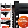 Floordirekt Schwerlastregal Yukon Rivet 4 Böden Schwarz 160 x 150 x 80 cm_2