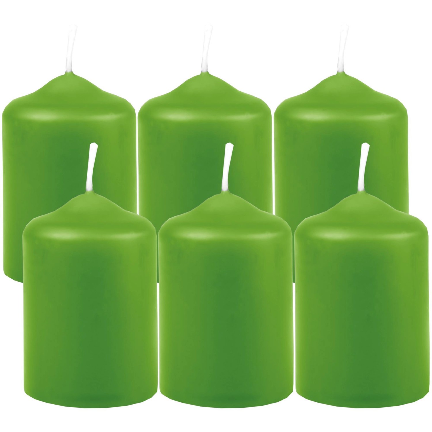 HS Candle Stumpenkerzen Ø4cm 6er Pack Hellgrün günstig online kaufen