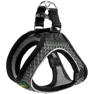 Anthrazitfarbenes Hunter Hundegeschirr Hilo Comfort Gr. S für kleine Hunde.