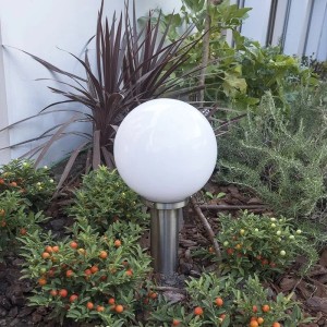 QAZQA Moderne Außenlaterne Stahl Edelstahl 50 cm Sfera