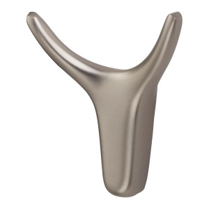 SOTECH Garderobenhaken TORO Höhe 66 mm x Breite 60 mm Edelstahloptik Aus Zinkdruckguss