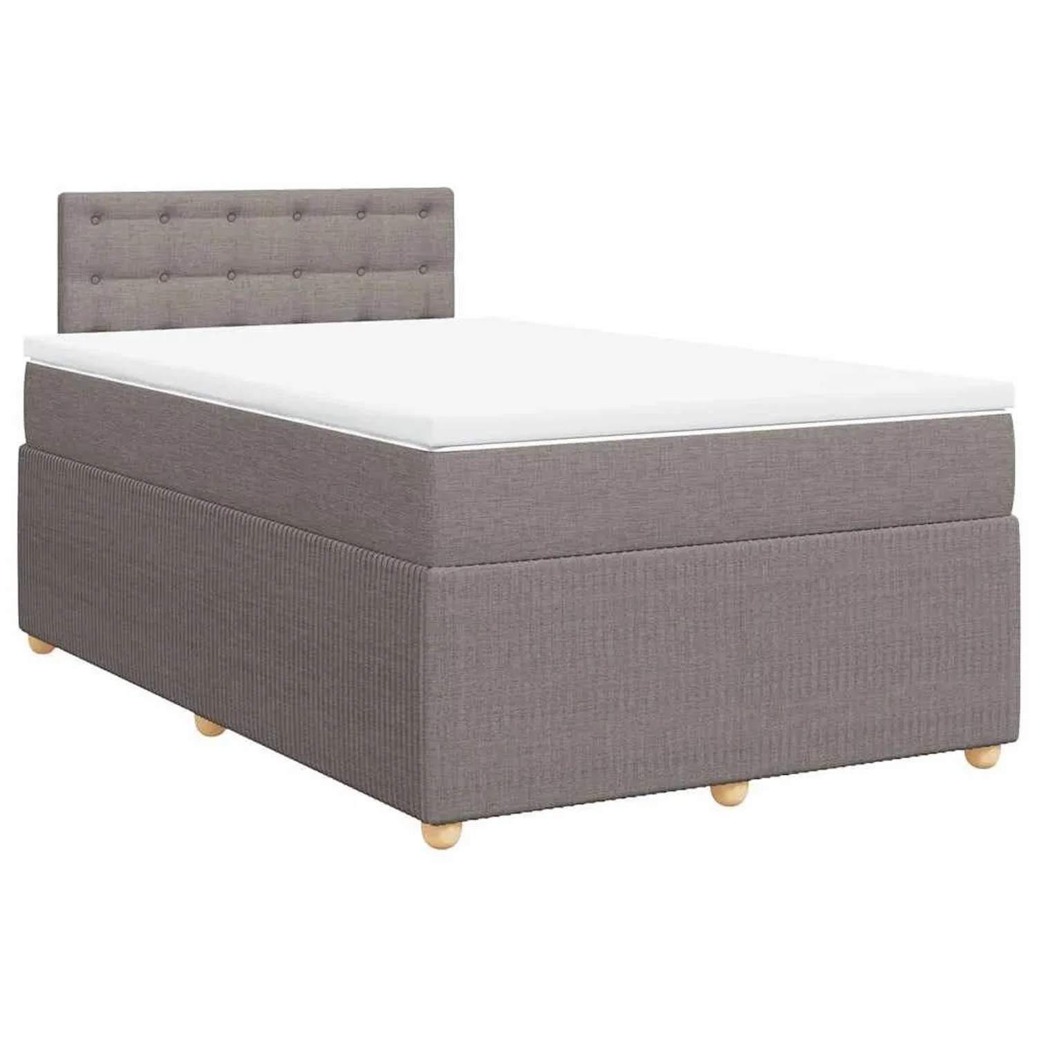 vidaXL Boxspringbett mit Matratze Taupe 120x200 cm Stoff 3287441 günstig online kaufen
