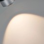 Paulmann URail LED Spot Aldan, schwarz/chrom matt, an der Decke mit Lichtkegel.