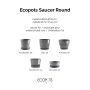 Ecopots Untersetzer Grau Ø 21cm für Pflanzgefäße der Serien Amsterdam, Oslo, Stockholm, Vienna und Brussels.