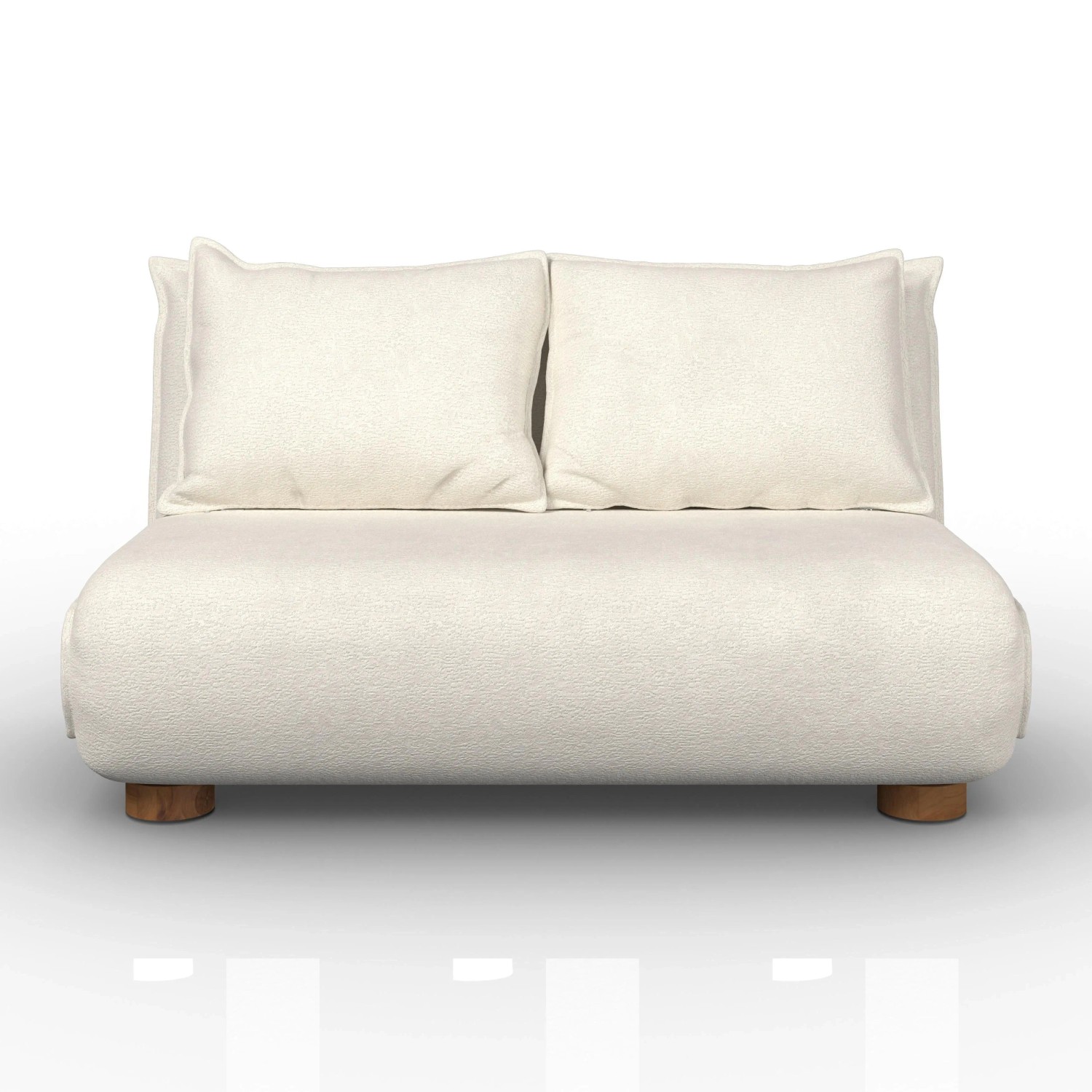Bessagi Home Schlafsofa Bella Weiß Bouclé