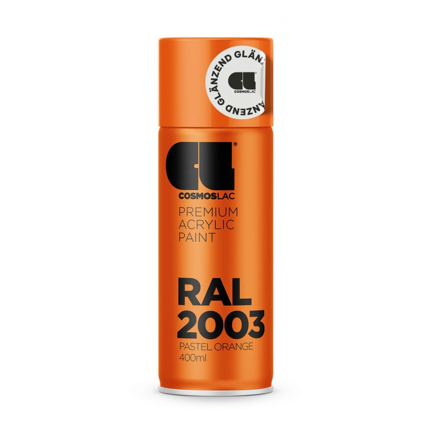 COSMOS LAC Acryllack Sprühdose in Vielen RAL Farbtönen  400ml Spraydose Perfekt für DIY Upcycling  RAL 2003 Pastell Orange