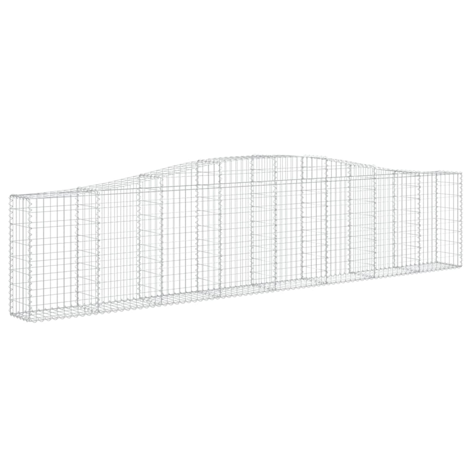 vidaXL Gabionen mit Hochbogen 4 Stk 400x30x80/100cm Eisen 1562557