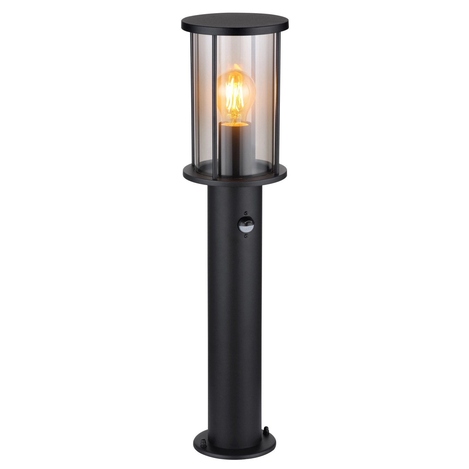 Lampada Da Terra Gracey Con Globro In Vetro Fumé 60cm – Acciaio Inox – Modello 31362