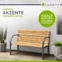 Juskys Gartenbank Modena 2-Sitzer aus Holz und Stahl, ideal für Garten, Balkon oder Terrasse.