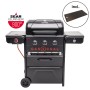 Char-Broil Gas2Coal Special Edition 3 Hybridgrill mit 3 Brennern und Grillplatte.