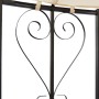 Detailansicht der MCW Pergola Cabrera Creme mit dekorativem, herzförmigem Ornament.