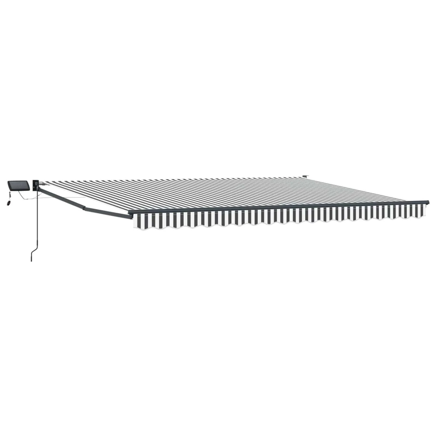 vidaXL Manuelle Gelenkarmmarkise mit LEDs Anthrazit und Weiß 5 x 3 m 3419500