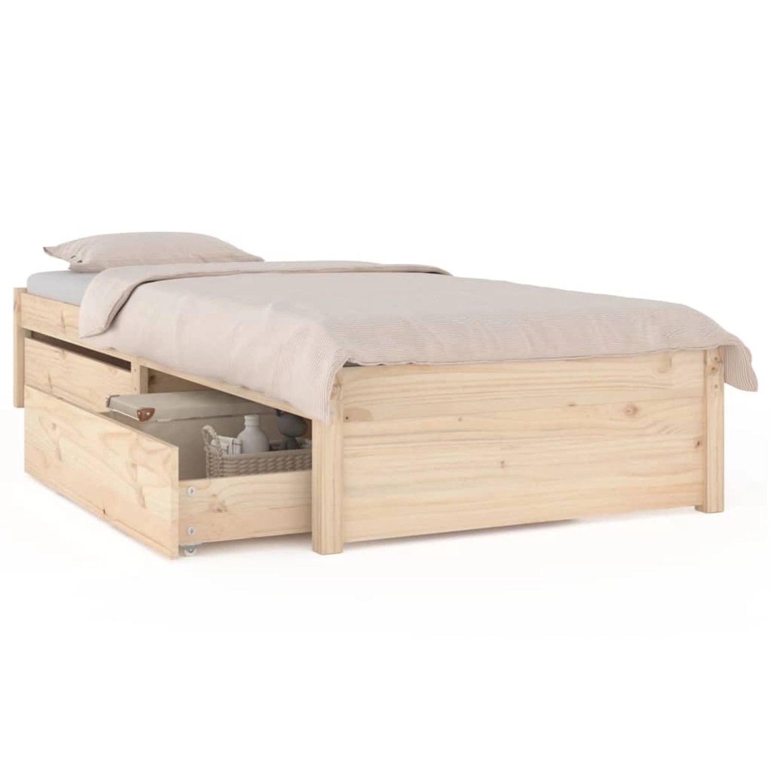 Vidaxl Bett Mit Schubladen 75x190 Cm 2ft6 Small Single günstig online kaufen