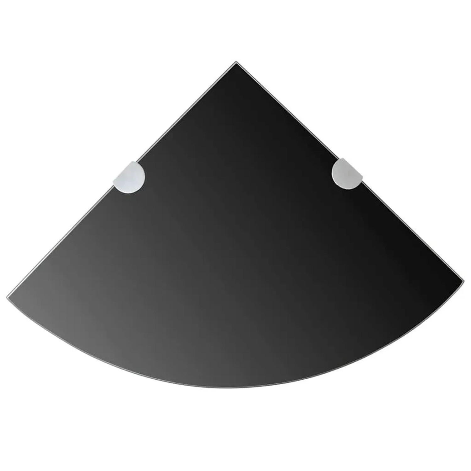 vidaXL Eckregale 2 Stk mit Verchromten Halterungen Glas Schwarz 3051595