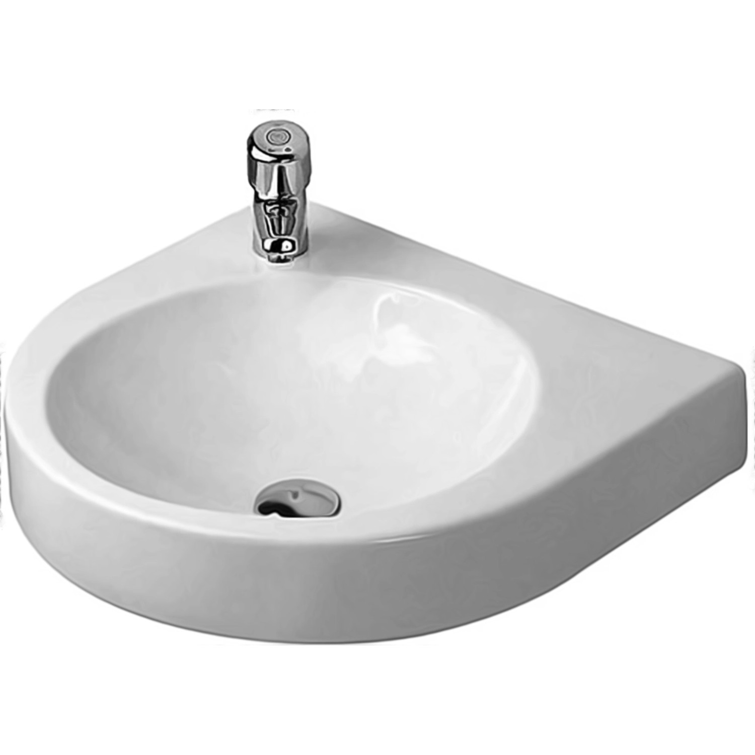 Duravit Waschbecken Architec 57,5 cm Weiß mit Hahnloch Rechts